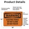 Signmission Electric Fence Do Not Climb Do Not Touch OSHA Warning Sign, Vinyl Decal, 18in W x 12in L, 2PK OS-2PACK-WS-D-1218-L-12086 - alternate 4